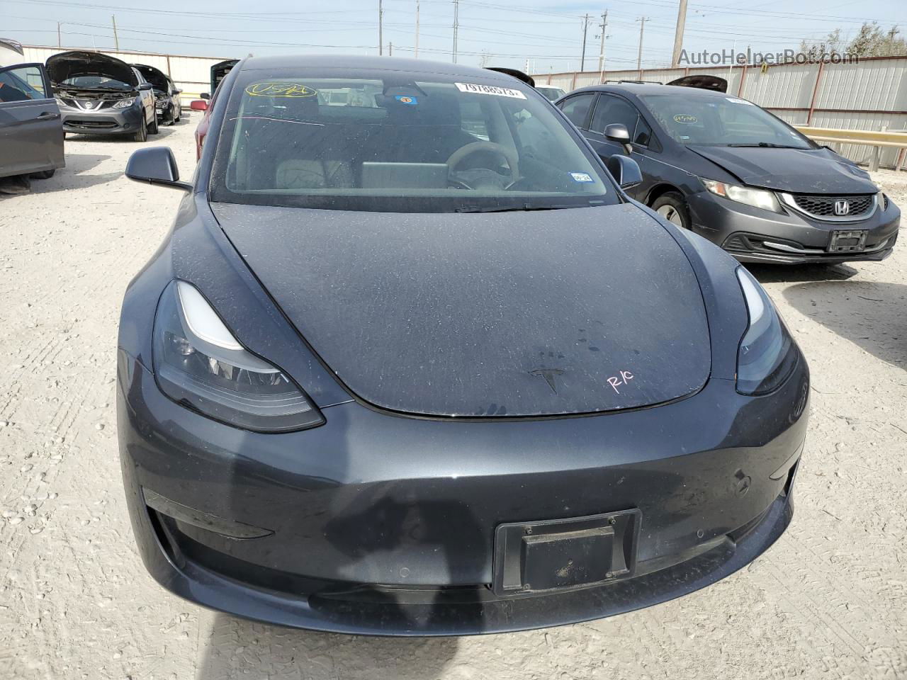 2022 Tesla Model 3  Gray vin: 5YJ3E1EB8NF275204