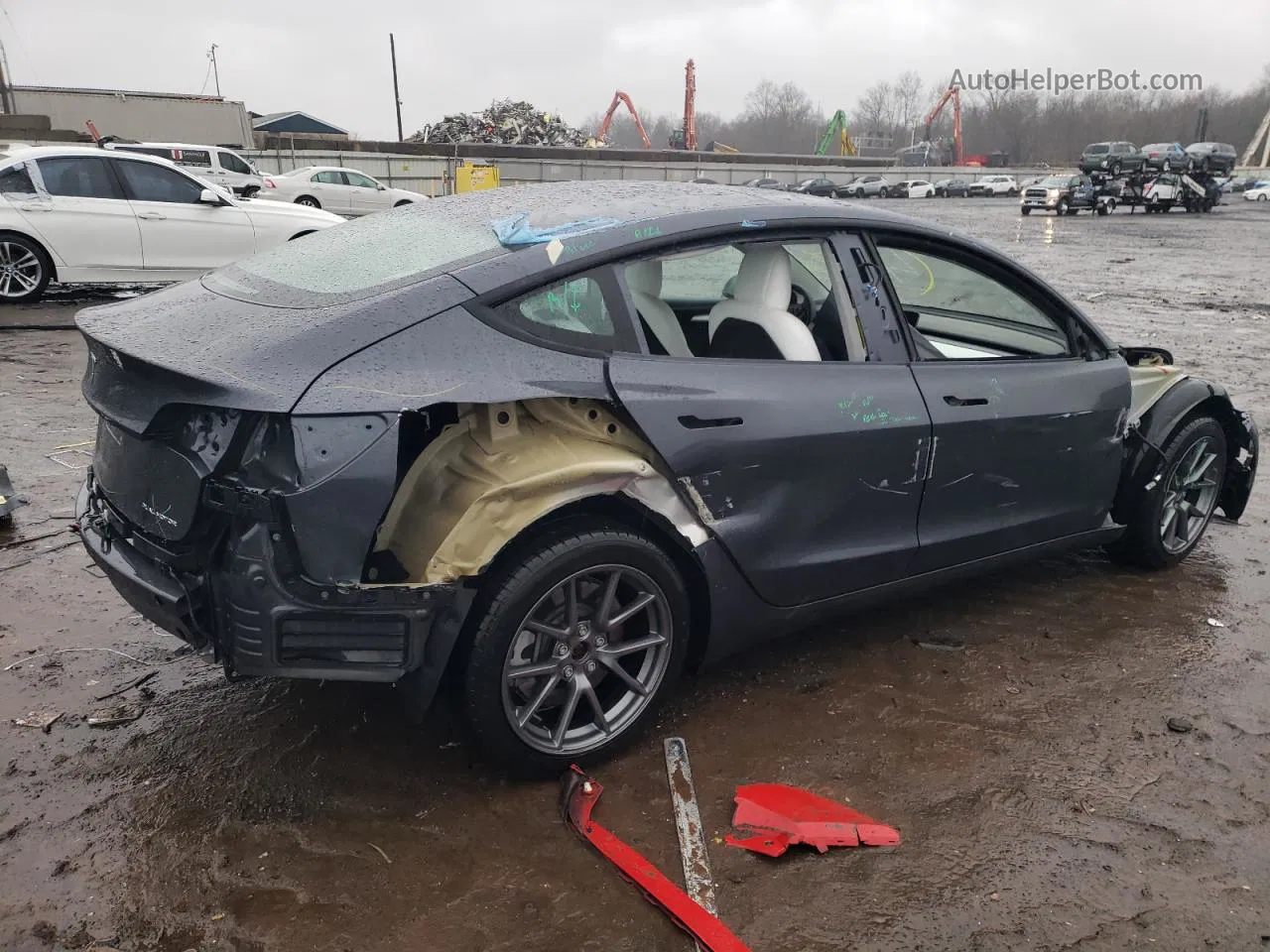 2022 Tesla Model 3  Blue vin: 5YJ3E1EB8NF330380