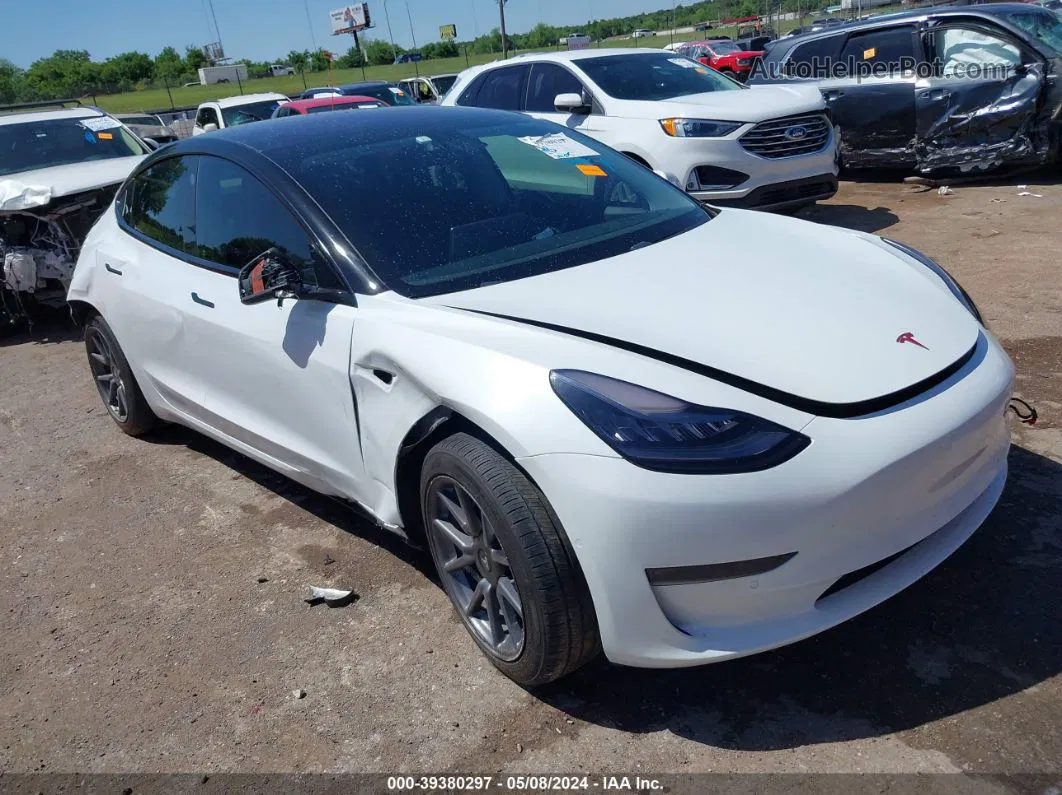 2018 Tesla Model 3 Long Range/performance White vin: 5YJ3E1EB9JF054608