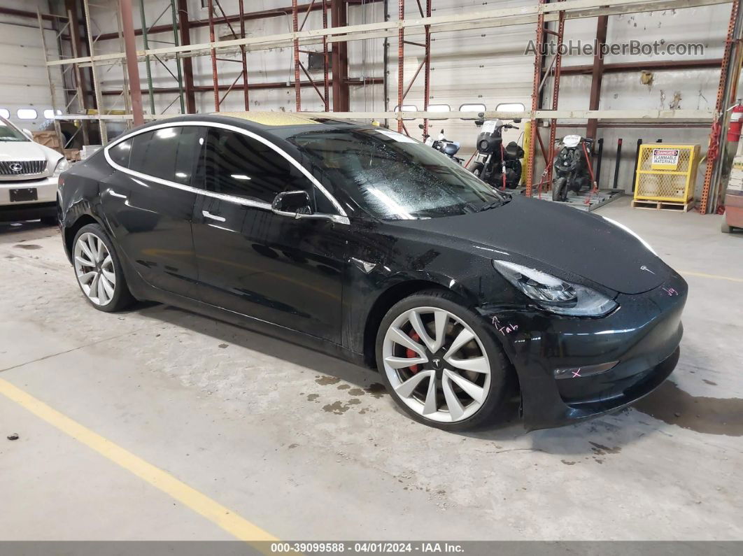 2018 Tesla Model 3 Long Range/performance Black vin: 5YJ3E1EB9JF072431