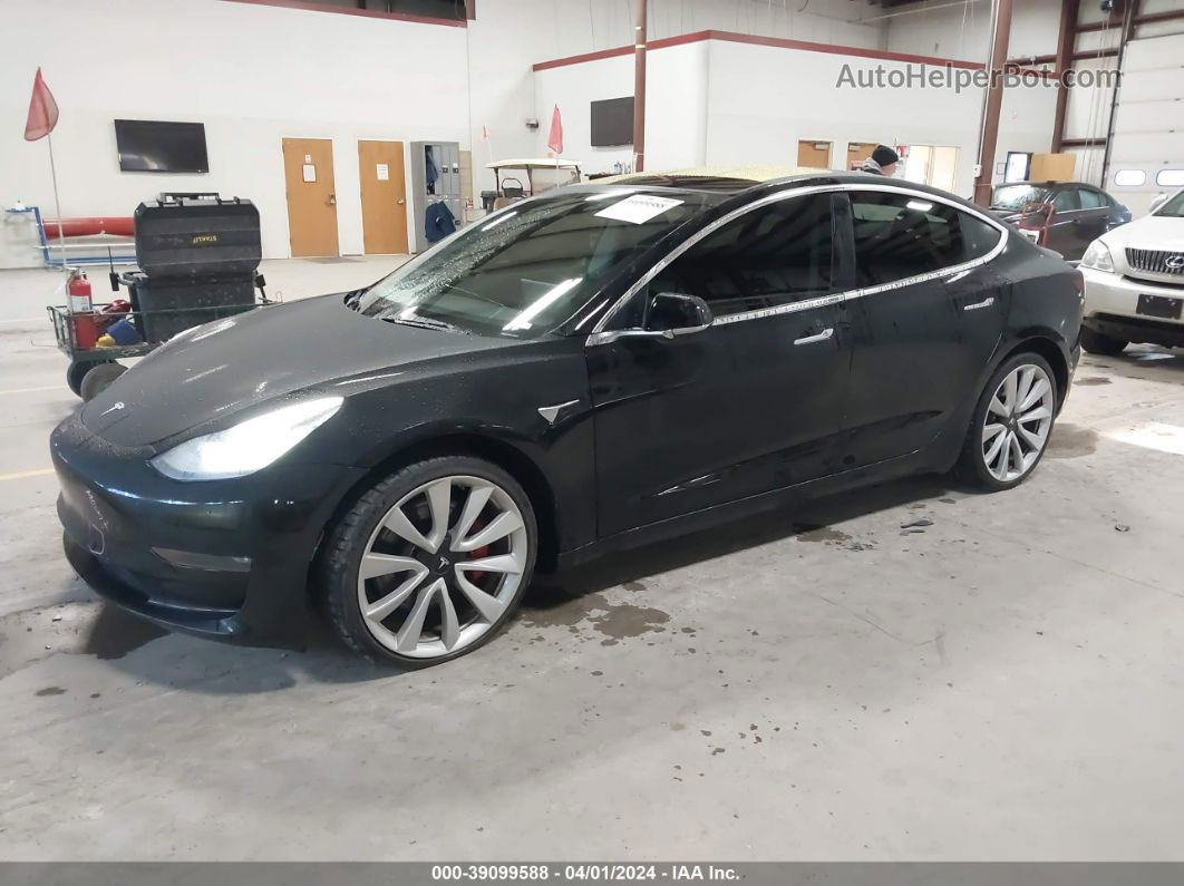 2018 Tesla Model 3 Long Range/performance Black vin: 5YJ3E1EB9JF072431