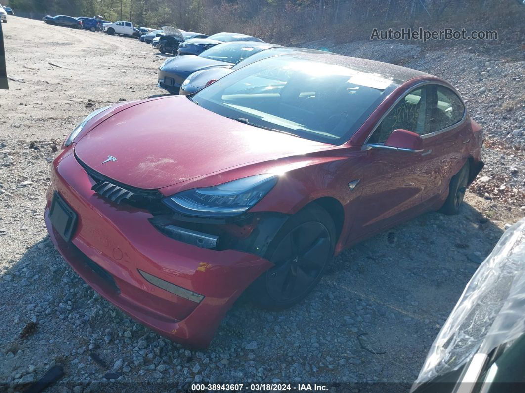 2018 Tesla Model 3 Long Range/performance Red vin: 5YJ3E1EB9JF114645