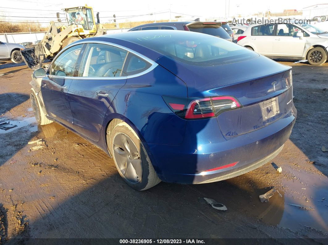 2018 Tesla Model 3 Long Range/performance Blue vin: 5YJ3E1EB9JF115004