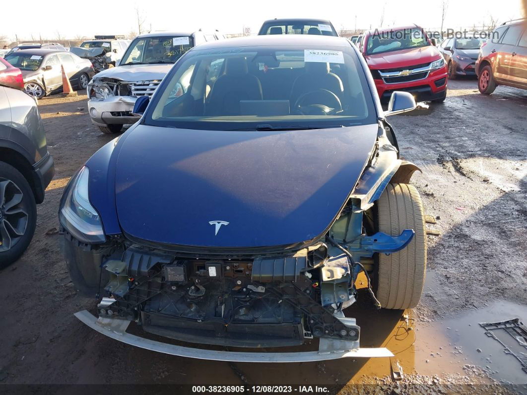 2018 Tesla Model 3 Long Range/performance Blue vin: 5YJ3E1EB9JF115004