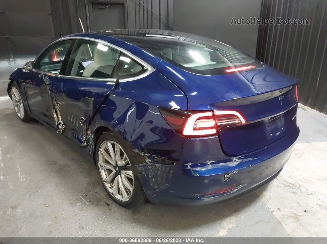 2018 Tesla Model 3 Long Range Темно-синий vin: 5YJ3E1EB9JF147676