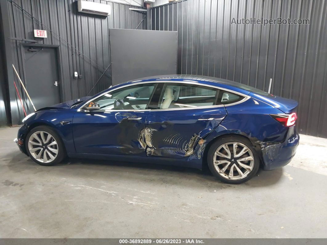 2018 Tesla Model 3 Long Range Dark Blue vin: 5YJ3E1EB9JF147676