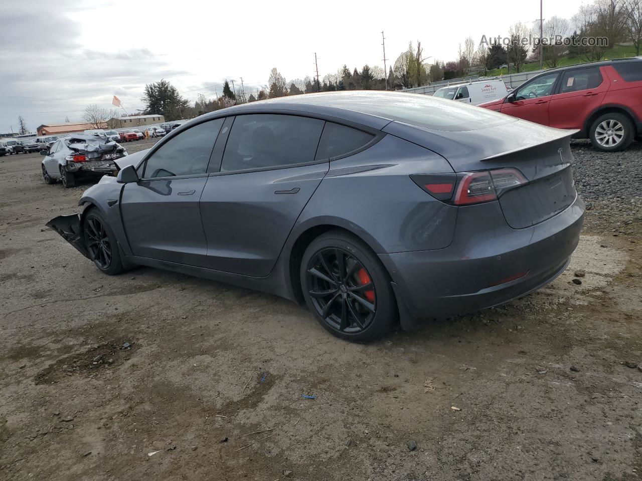 2018 Tesla Model 3  Серый vin: 5YJ3E1EB9JF170911