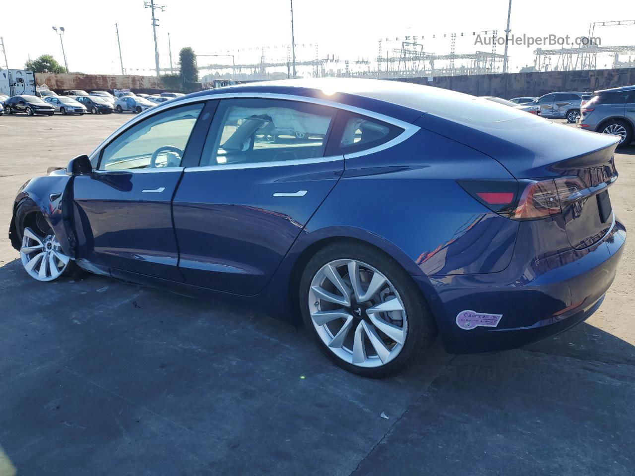 2018 Tesla Model 3  Синий vin: 5YJ3E1EB9JF187272