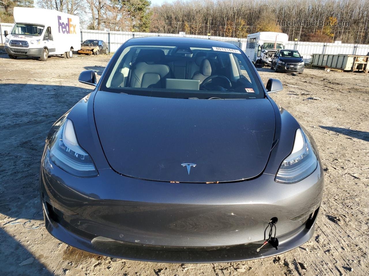 2019 Tesla Model 3  Gray vin: 5YJ3E1EB9KF205738