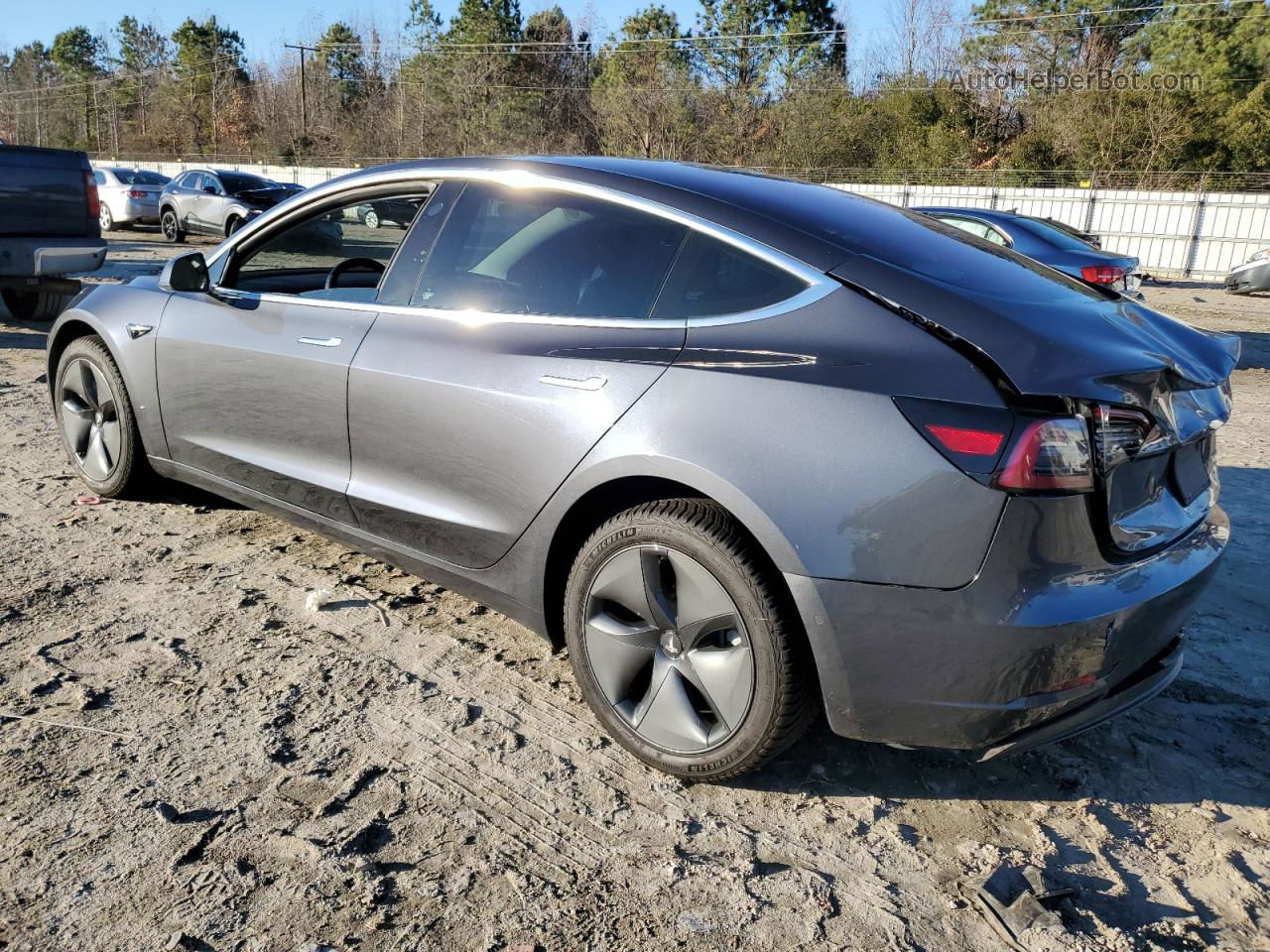 2019 Tesla Model 3  Gray vin: 5YJ3E1EB9KF205738