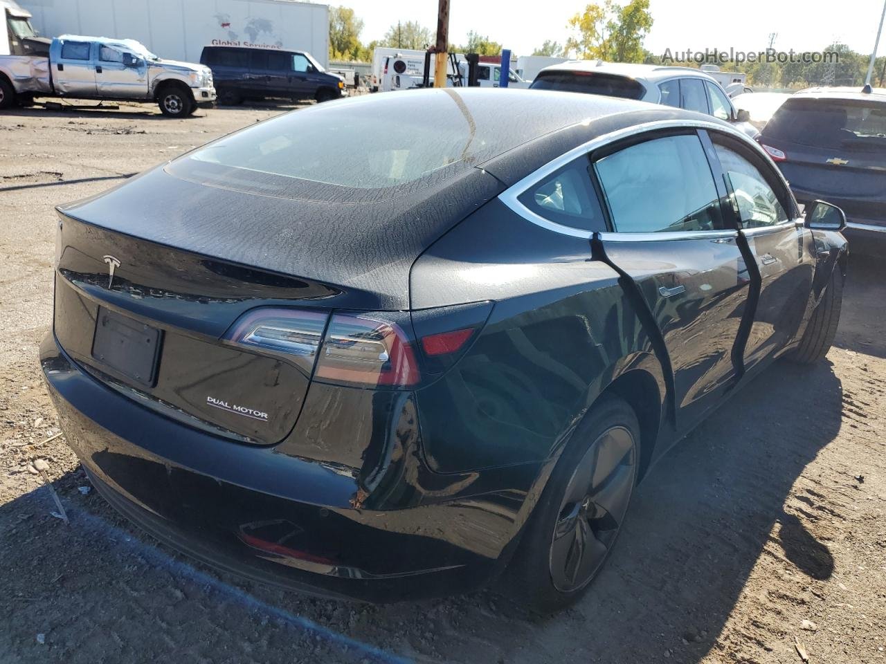 2019 Tesla Model 3  Черный vin: 5YJ3E1EB9KF432251