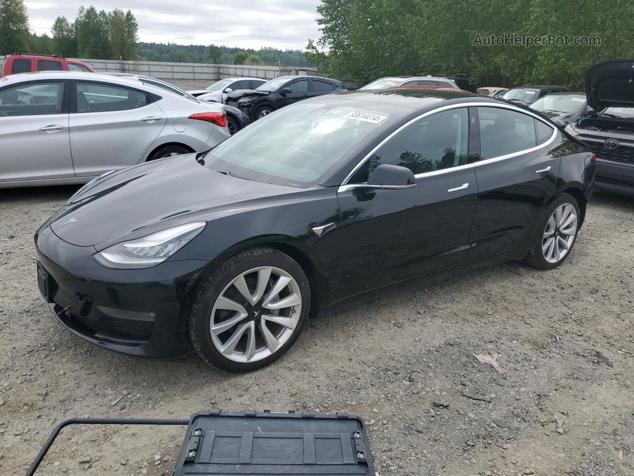 2019 Tesla Model 3  Black vin: 5YJ3E1EB9KF433531