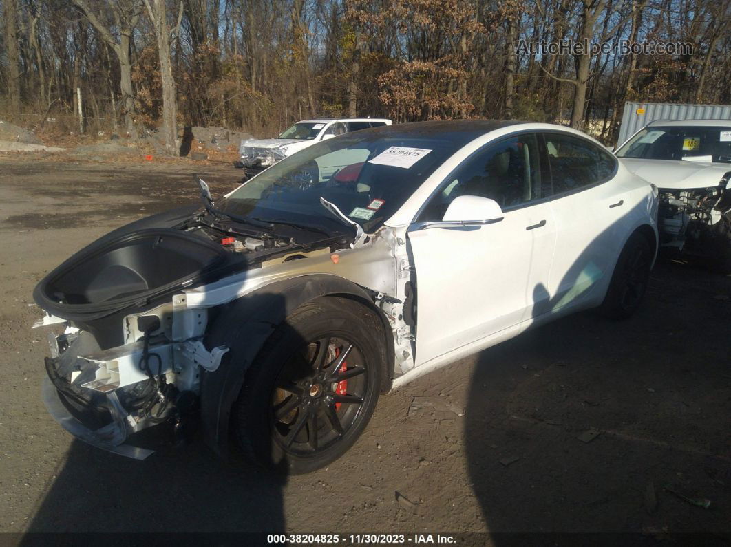 2019 Tesla Model 3 Performance/long Range White vin: 5YJ3E1EB9KF493387