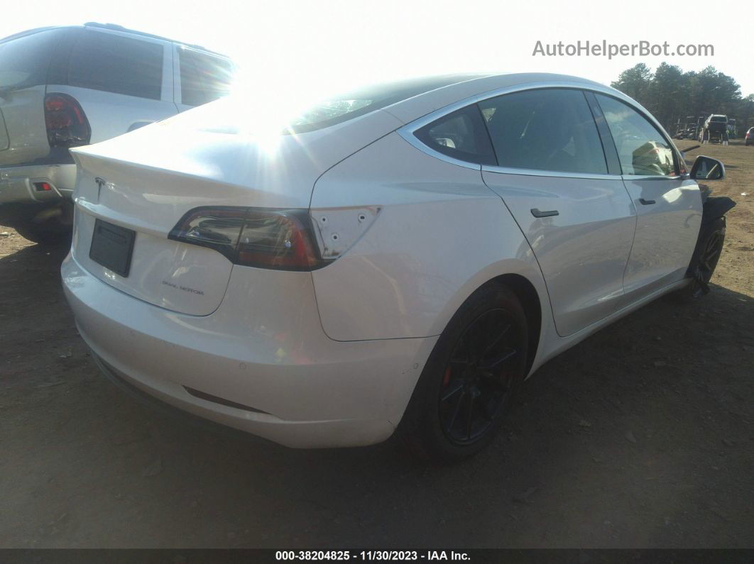 2019 Tesla Model 3 Performance/long Range White vin: 5YJ3E1EB9KF493387