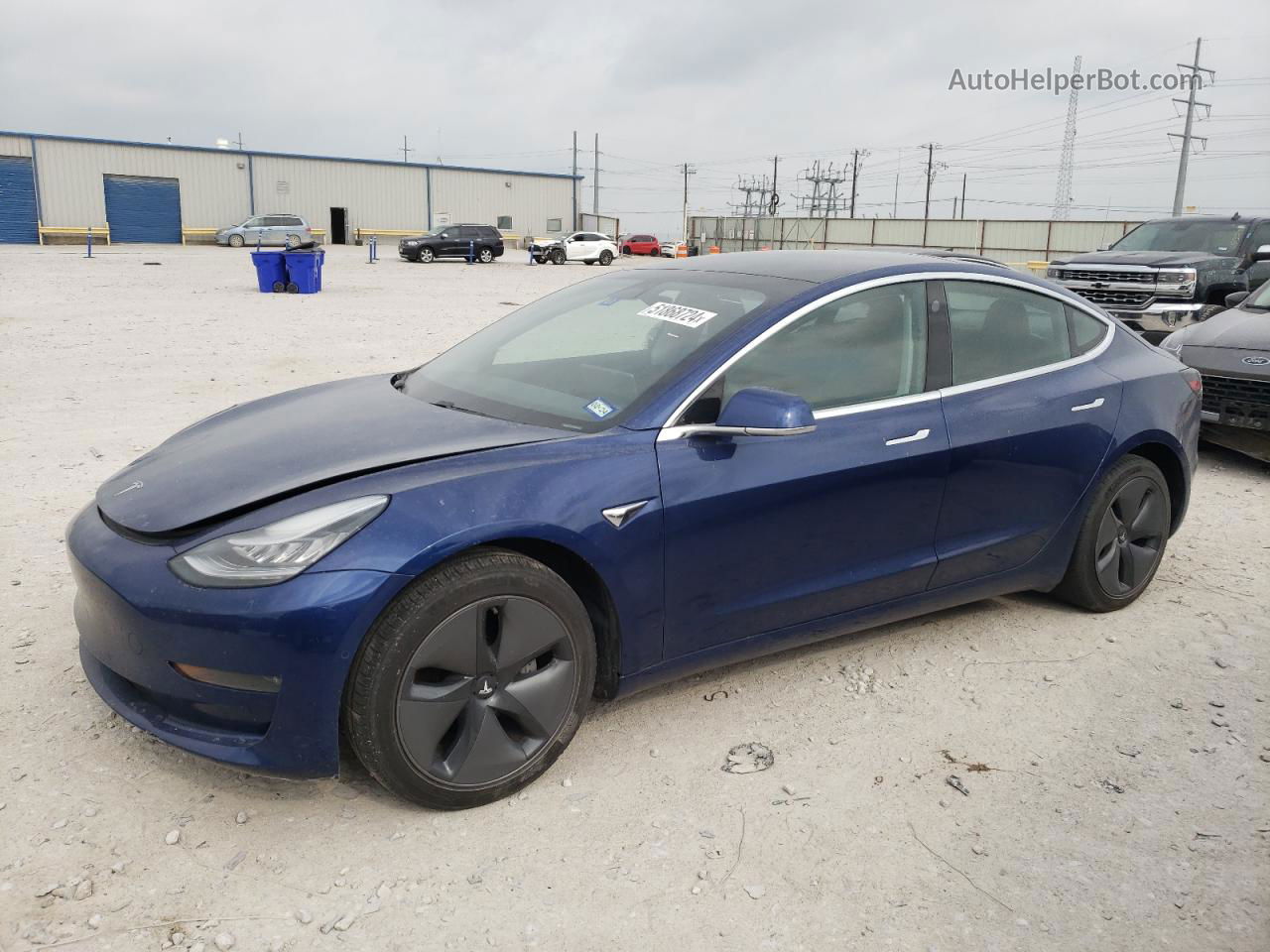 2019 Tesla Model 3  Синий vin: 5YJ3E1EB9KF497214