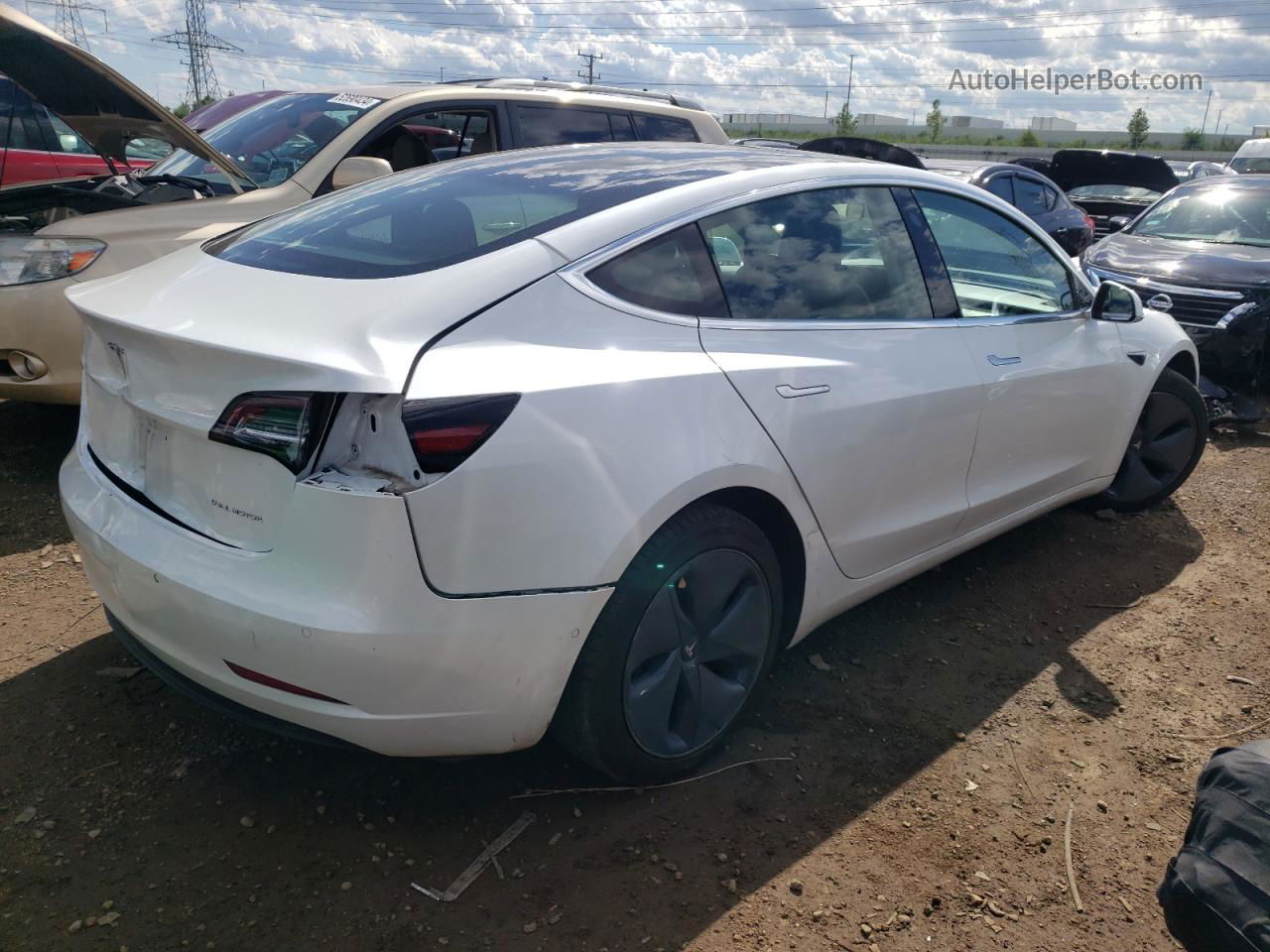 2020 Tesla Model 3  White vin: 5YJ3E1EB9LF650529