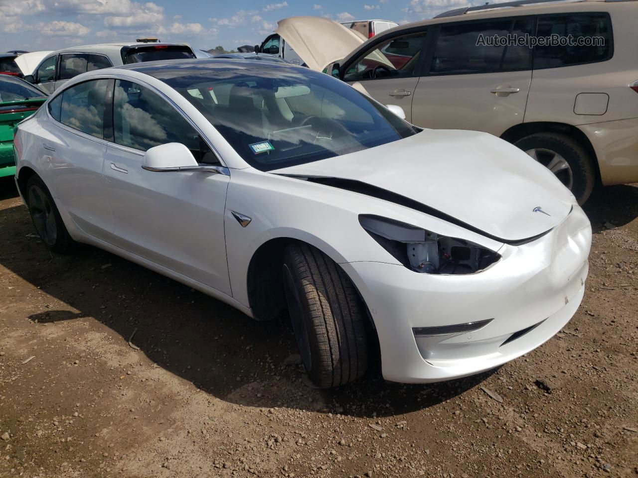 2020 Tesla Model 3  White vin: 5YJ3E1EB9LF650529