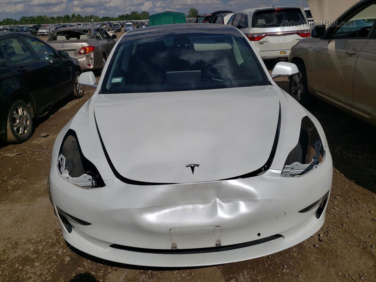 2020 Tesla Model 3  White vin: 5YJ3E1EB9LF650529