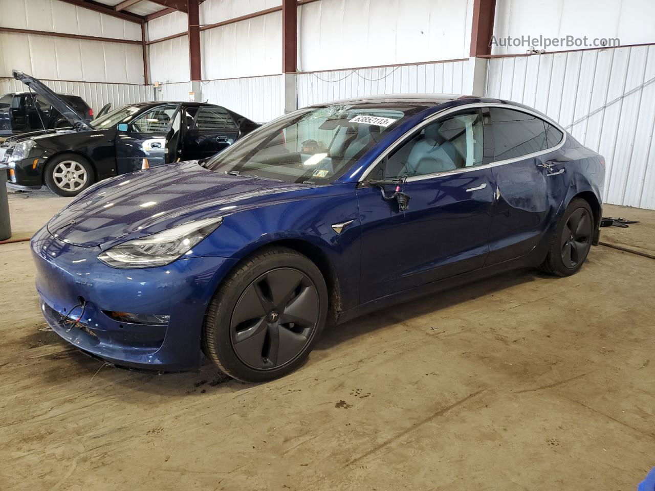 2020 Tesla Model 3  Blue vin: 5YJ3E1EB9LF664592