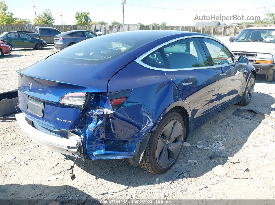 2020 Tesla Model 3 Long Range Blue vin: 5YJ3E1EB9LF711264