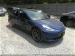 2021 Tesla Model 3 Long Range Dual Motor All-wheel Drive Blue vin: 5YJ3E1EB9MF044665