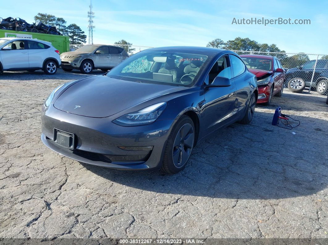 2021 Tesla Model 3 Long Range Dual Motor All-wheel Drive Gray vin: 5YJ3E1EB9MF858783