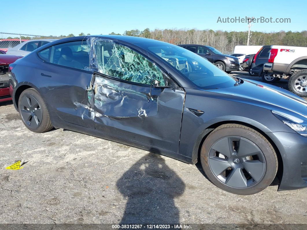 2021 Tesla Model 3 Long Range Dual Motor All-wheel Drive Gray vin: 5YJ3E1EB9MF858783