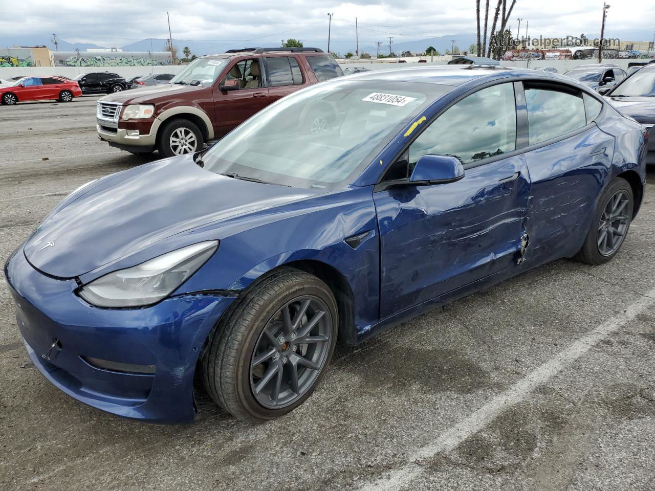 2021 Tesla Model 3  Blue vin: 5YJ3E1EB9MF939024