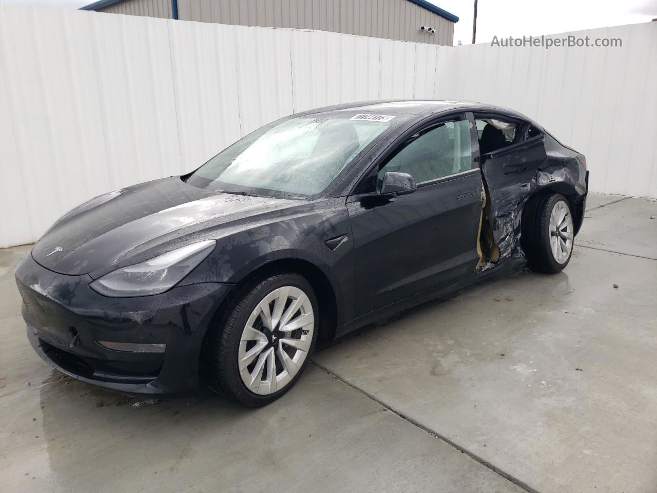 2022 Tesla Model 3  Black vin: 5YJ3E1EB9NF185057