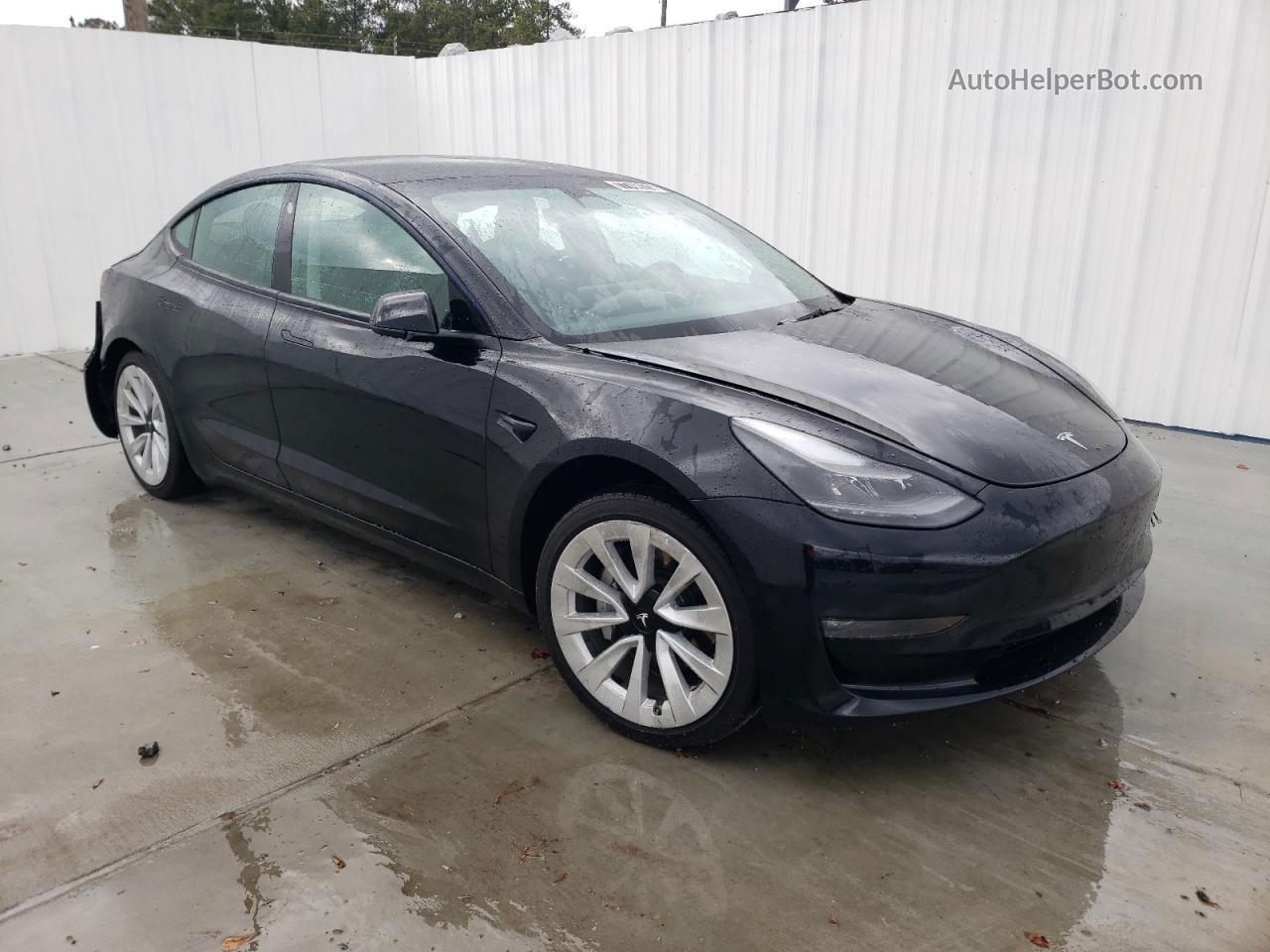 2022 Tesla Model 3  Black vin: 5YJ3E1EB9NF185057