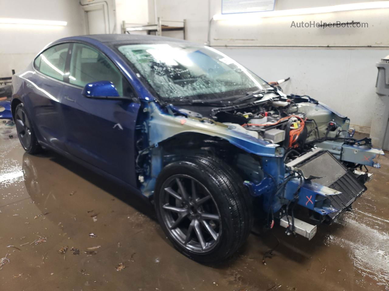 2022 Tesla Model 3  Blue vin: 5YJ3E1EB9NF186421