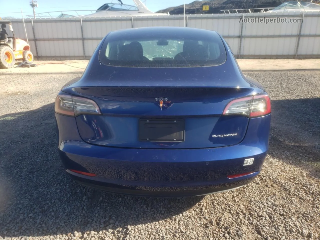 2022 Tesla Model 3 Blue vin: 5YJ3E1EB9NF250294