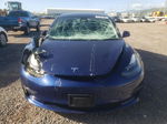 2022 Tesla Model 3 Blue vin: 5YJ3E1EB9NF250294