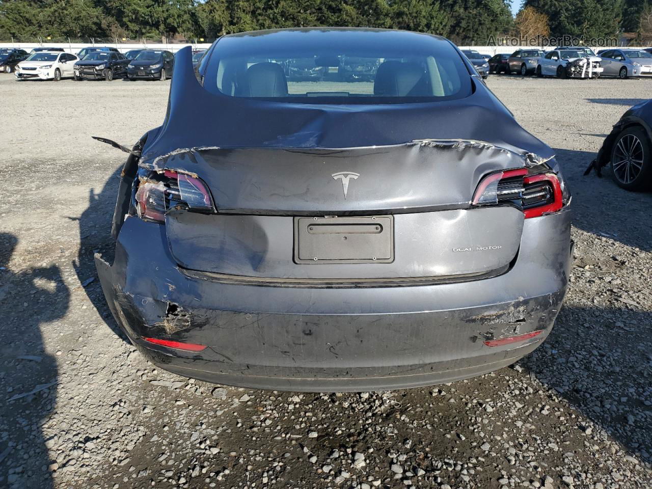 2022 Tesla Model 3  Серый vin: 5YJ3E1EB9NF251705