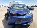 2022 Tesla Model 3  Blue vin: 5YJ3E1EB9NF270822