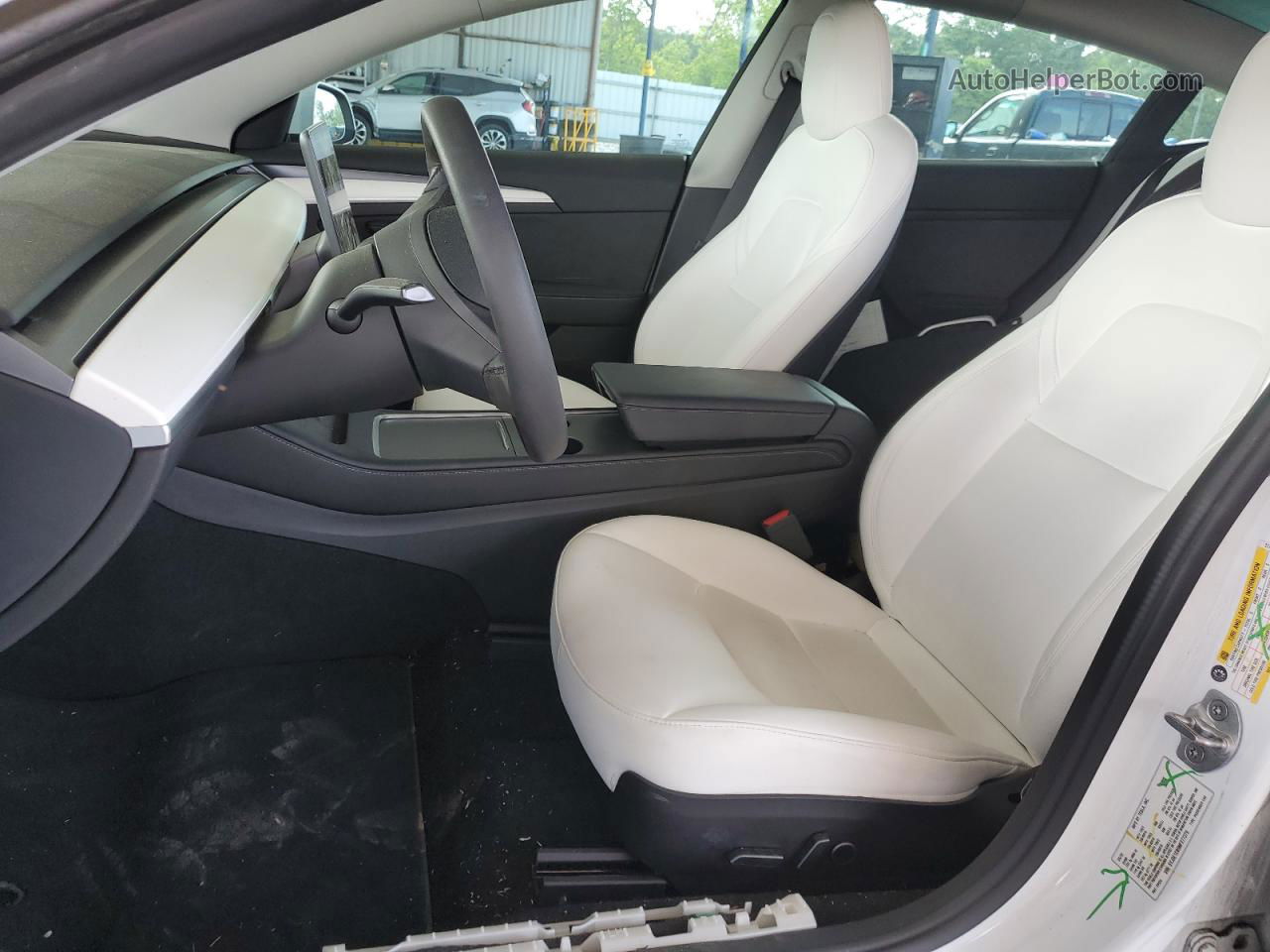 2022 Tesla Model 3  White vin: 5YJ3E1EB9NF277379