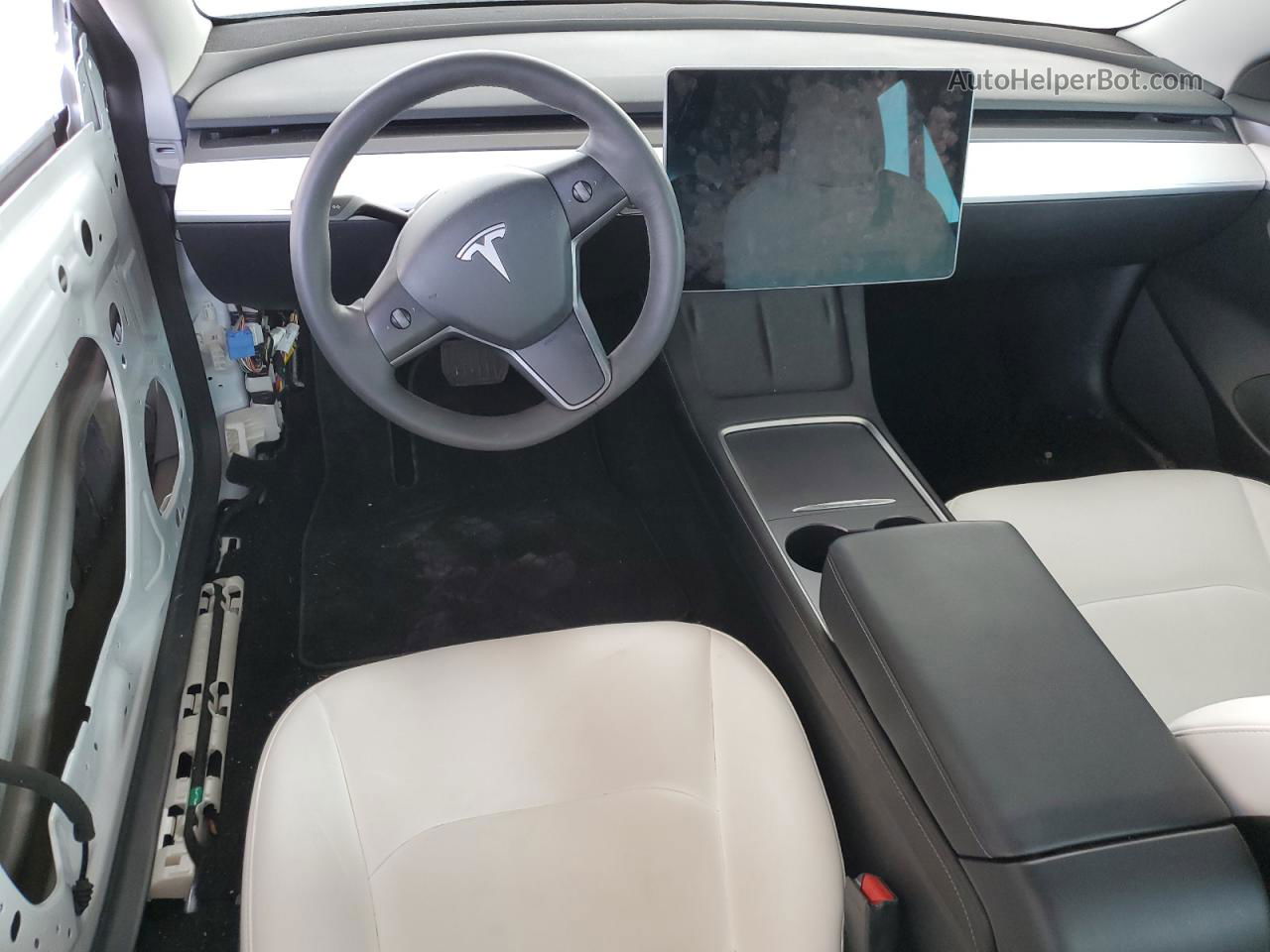 2022 Tesla Model 3  White vin: 5YJ3E1EB9NF277379