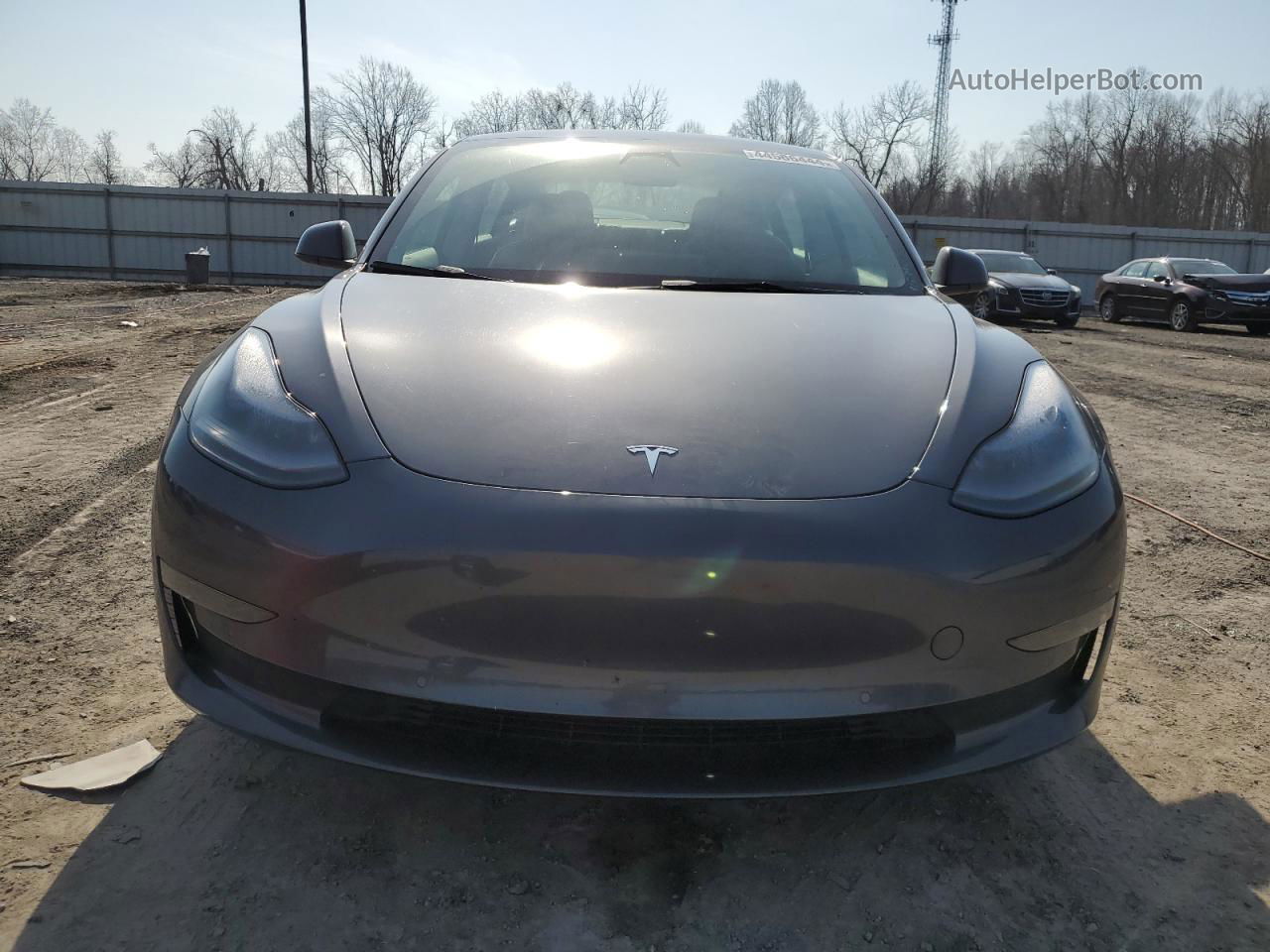 2022 Tesla Model 3  Gray vin: 5YJ3E1EB9NF288740