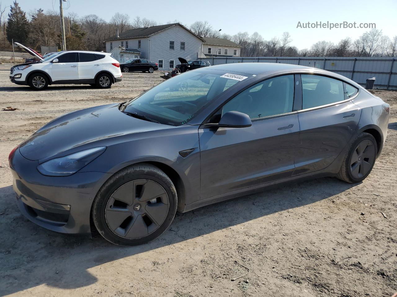 2022 Tesla Model 3  Gray vin: 5YJ3E1EB9NF288740