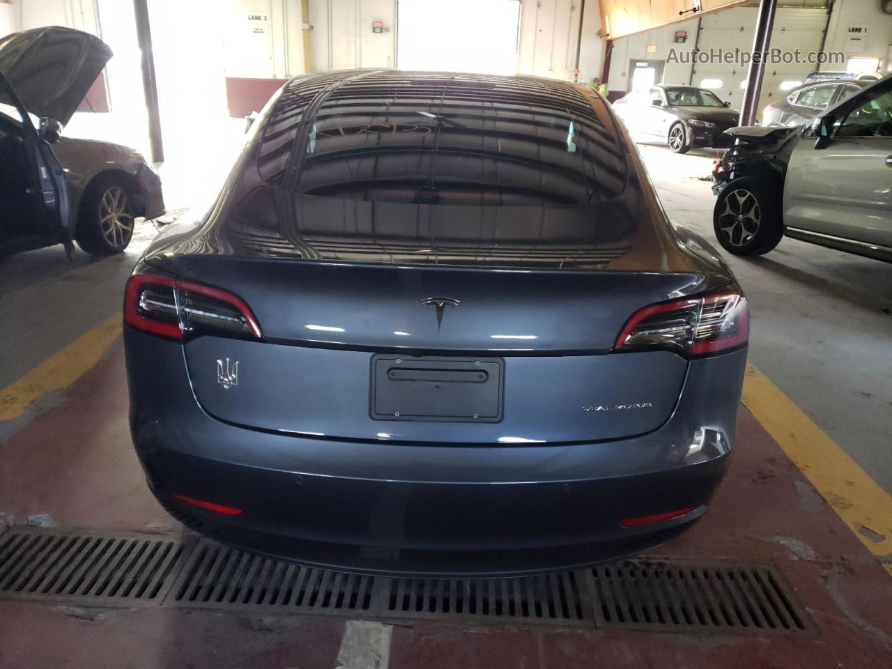 2022 Tesla Model 3  Gray vin: 5YJ3E1EB9NF323695