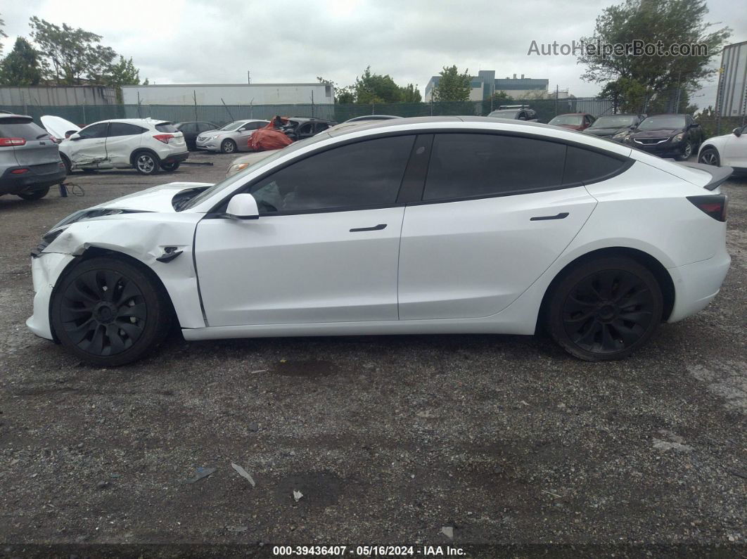 2018 Tesla Model 3 Long Range/performance White vin: 5YJ3E1EBXJF054715