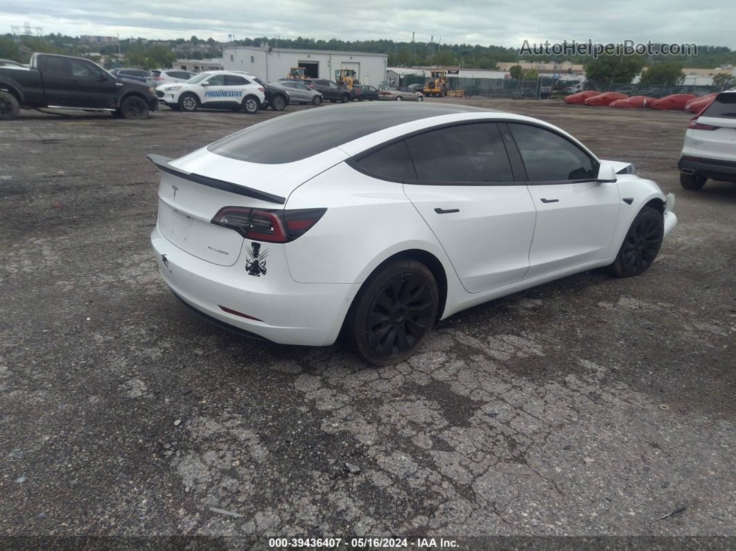 2018 Tesla Model 3 Long Range/performance White vin: 5YJ3E1EBXJF054715