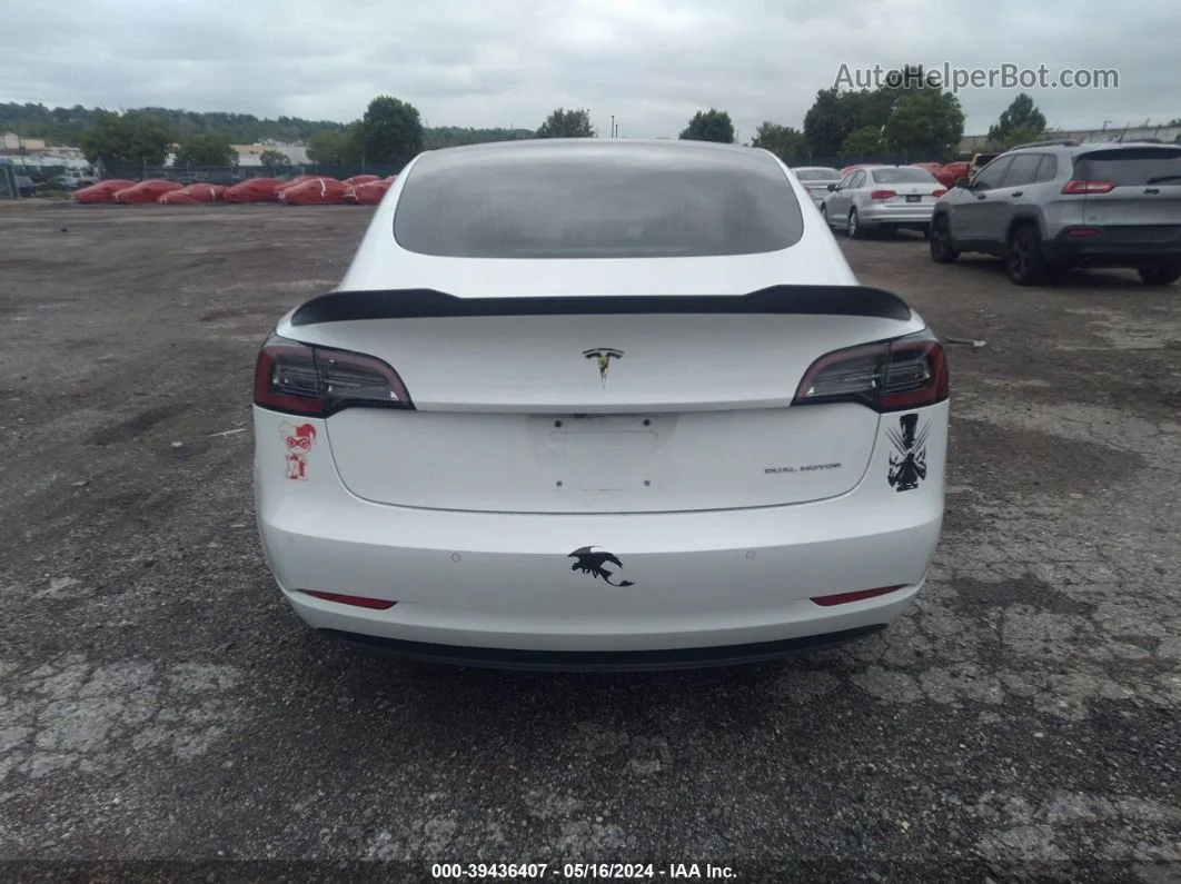 2018 Tesla Model 3 Long Range/performance White vin: 5YJ3E1EBXJF054715