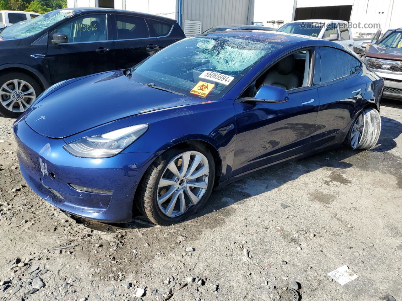 2018 Tesla Model 3  Blue vin: 5YJ3E1EBXJF054794