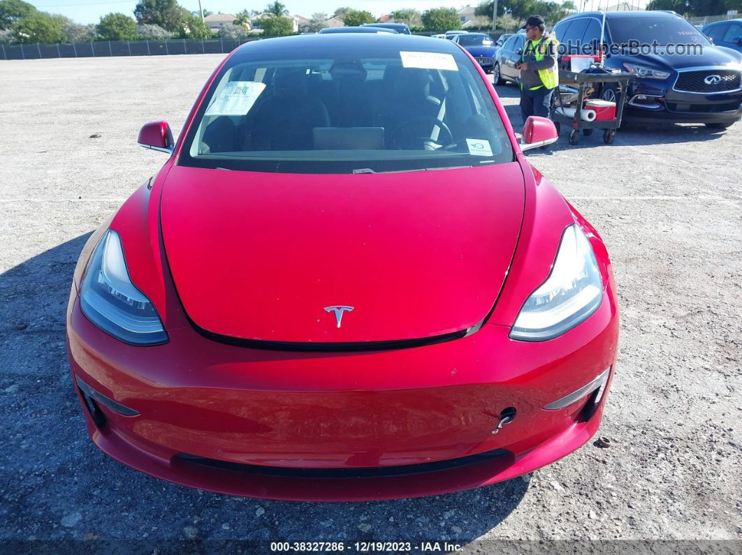 2018 Tesla Model 3 Long Range/performance Red vin: 5YJ3E1EBXJF063284