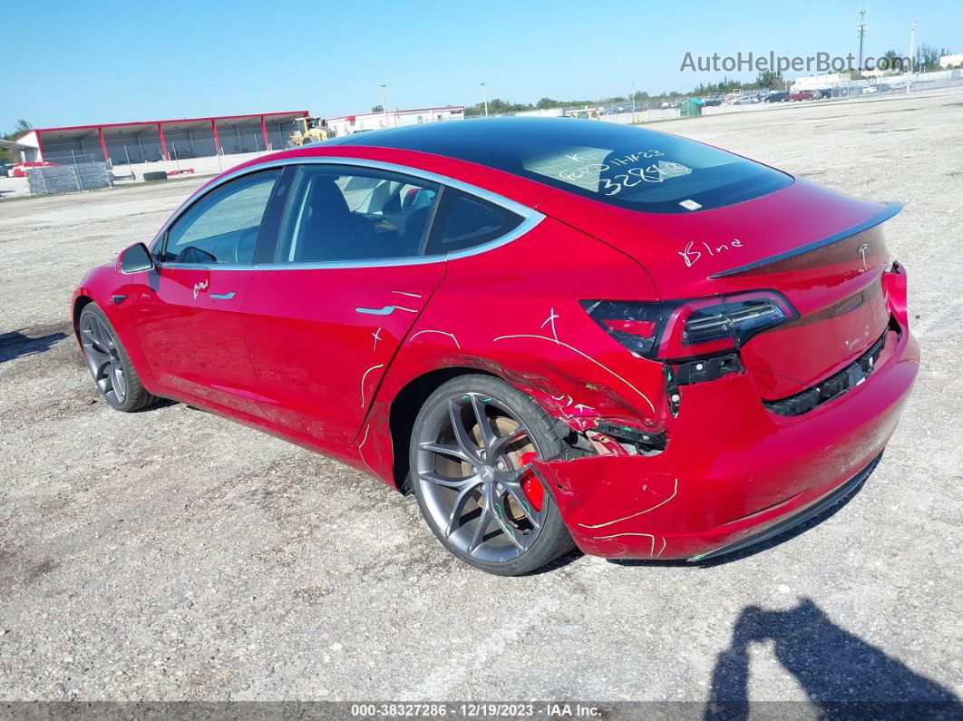 2018 Tesla Model 3 Long Range/performance Red vin: 5YJ3E1EBXJF063284