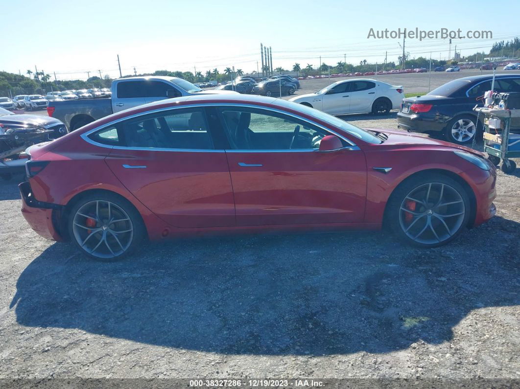 2018 Tesla Model 3 Long Range/performance Red vin: 5YJ3E1EBXJF063284