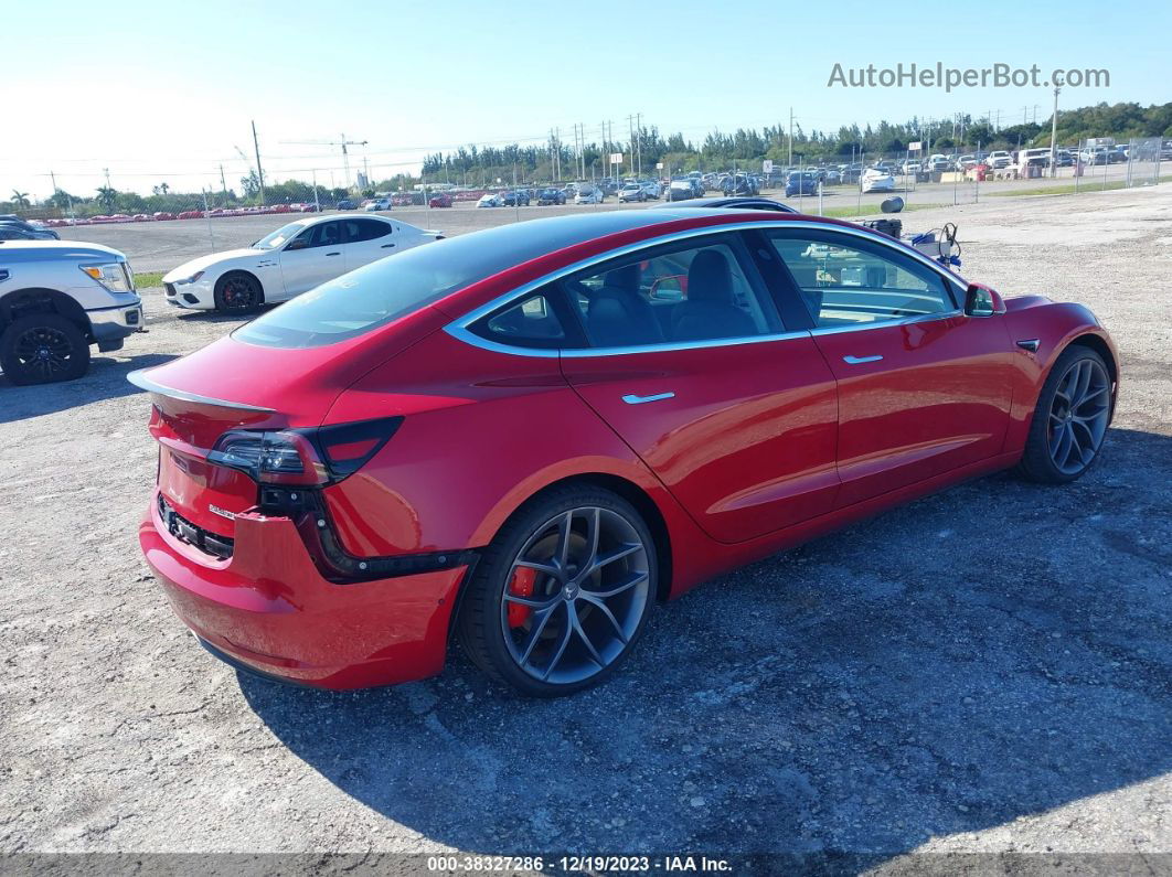 2018 Tesla Model 3 Long Range/performance Red vin: 5YJ3E1EBXJF063284