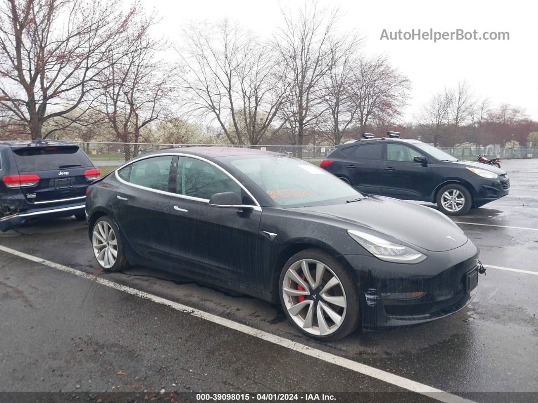 2018 Tesla Model 3 Long Range/performance Black vin: 5YJ3E1EBXJF072423