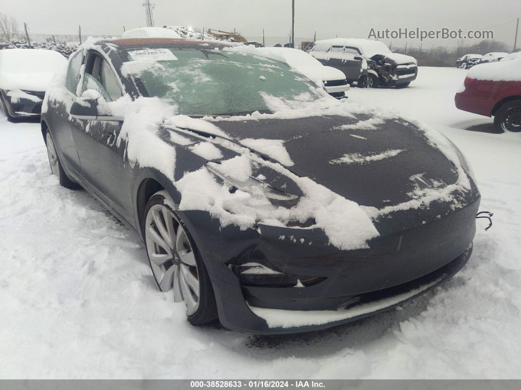 2018 Tesla Model 3 Long Range/performance Gray vin: 5YJ3E1EBXJF073071